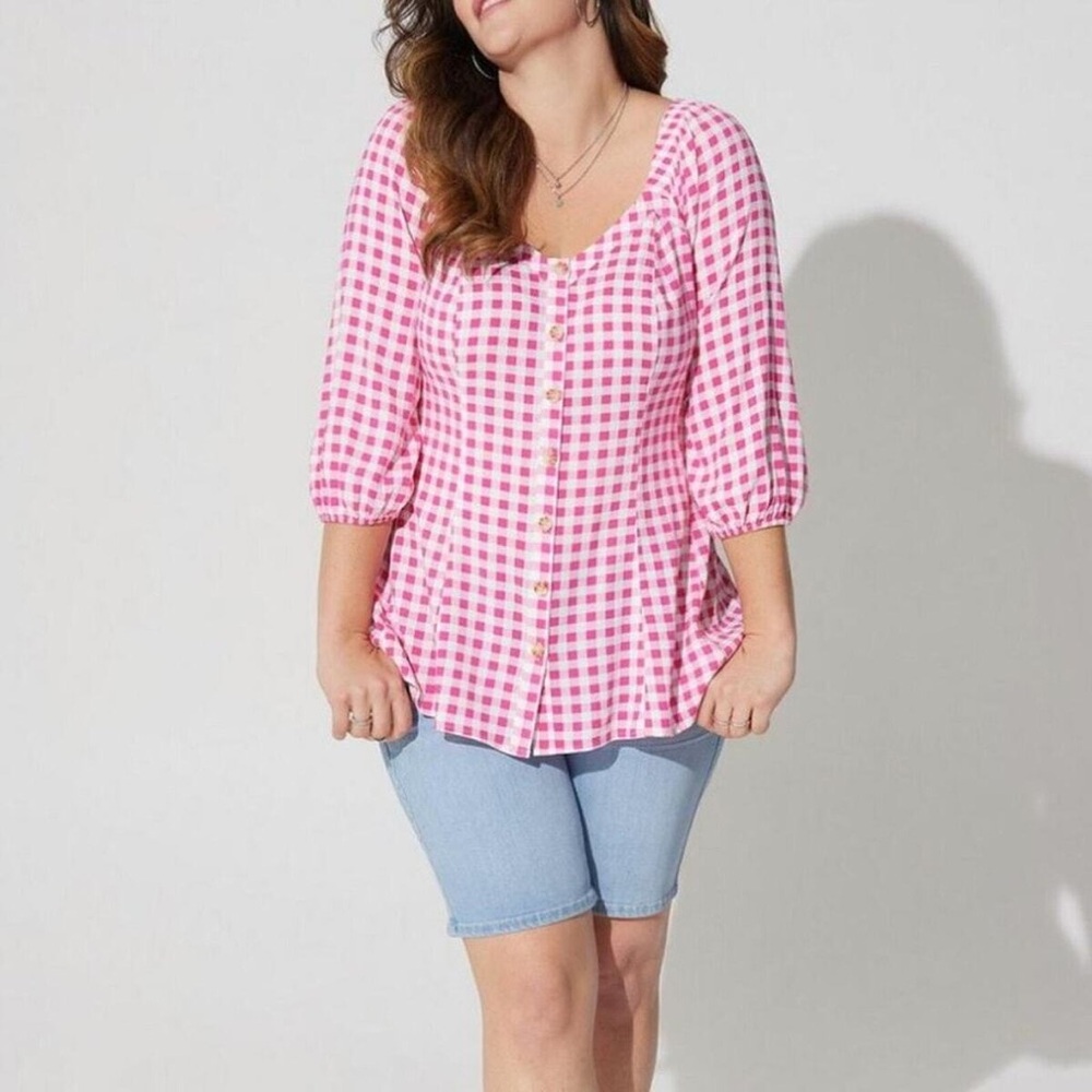 5/$20 Torrid Fit N Flare Slub Top 2